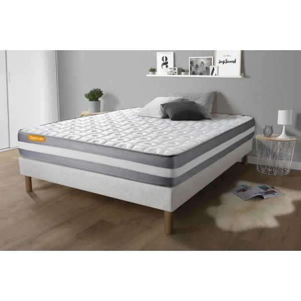 Vente flash 👍 SEPTNUITS Matelas Mémoire De Forme 180×200 Memo Plus 3 Zones De Confort 🔔 1